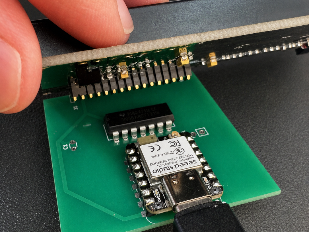 The manufactured PCB after it arrived.